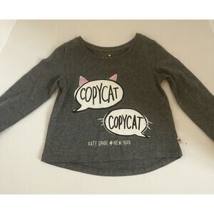 KATE SPADE 🍭🍭NEW YORK 🍭🍭REDUCED NWOT Gray LS Adorable MUST HAVE TOP  SIZE 2